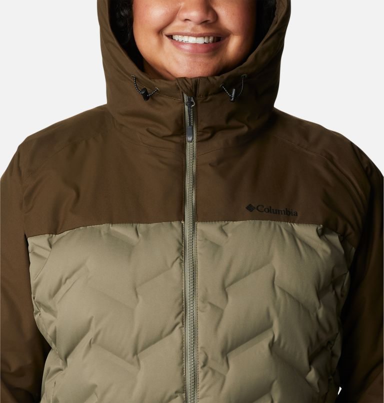 Columbia Grand Trek Hette Dunjakker Dame Olivengrønne | Plus Size 28913S